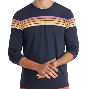 Marine Layer Cooper Long Sleeve LS Sunset Stripe Tee size L/XL large x large